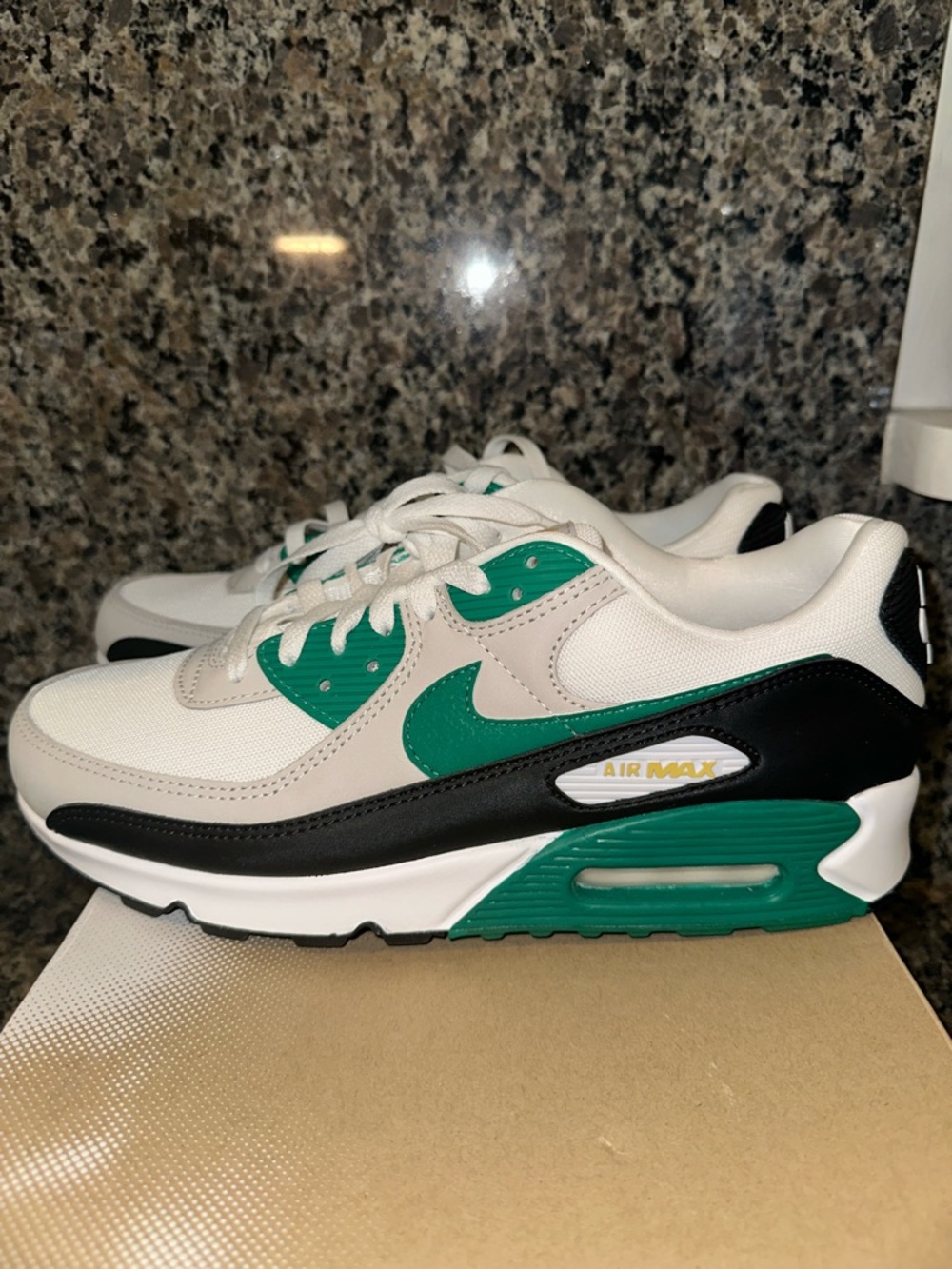 Nike Air Max 90 Sneakers in White, Green, Black